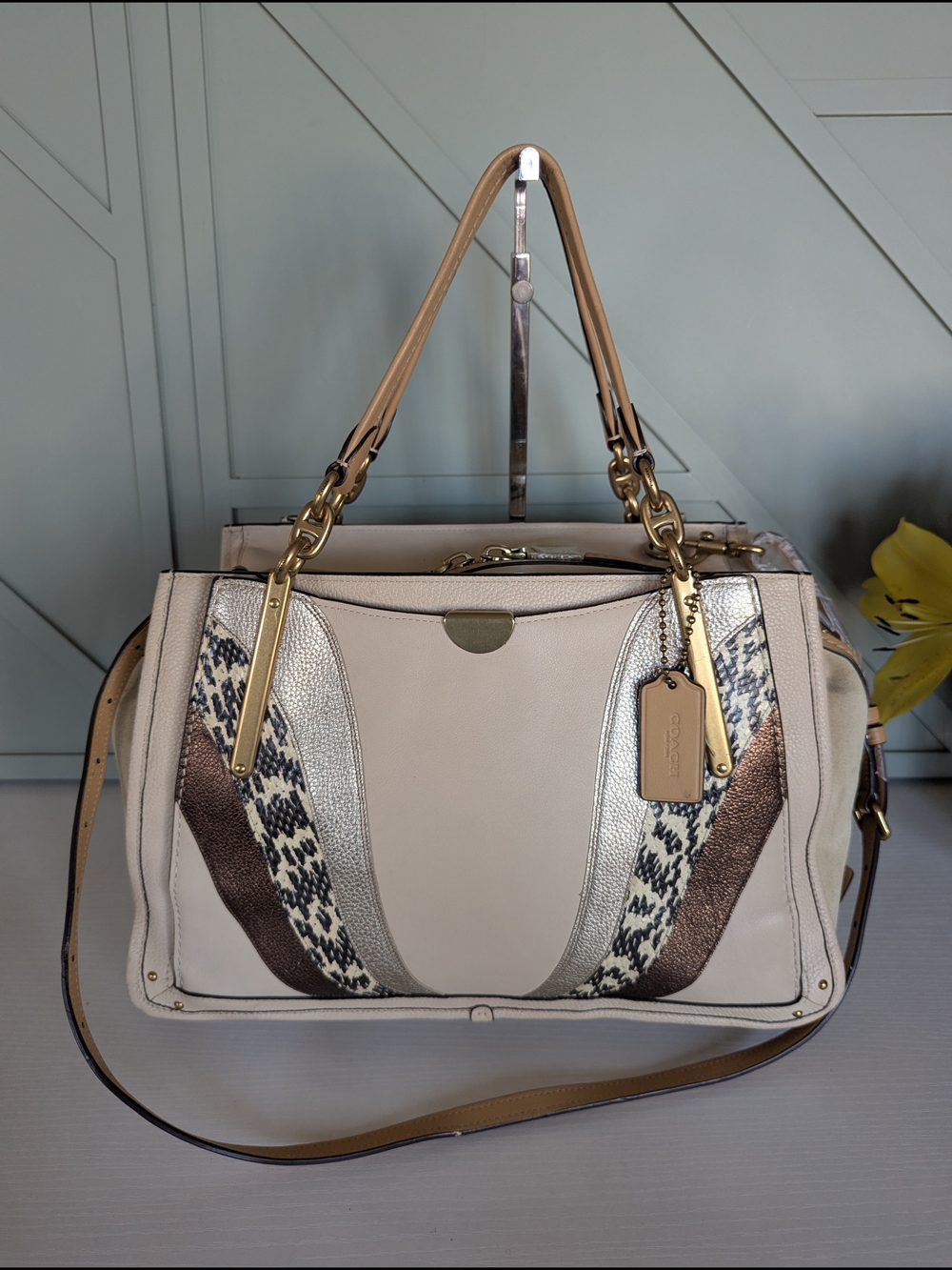 Coach Dreamer 36 with Wave Patchwork Crossbody Handbags